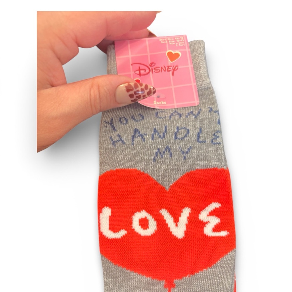 Disney’s Stitch Love Graphic Socks 2pk, NEW - Picture 3 of 6